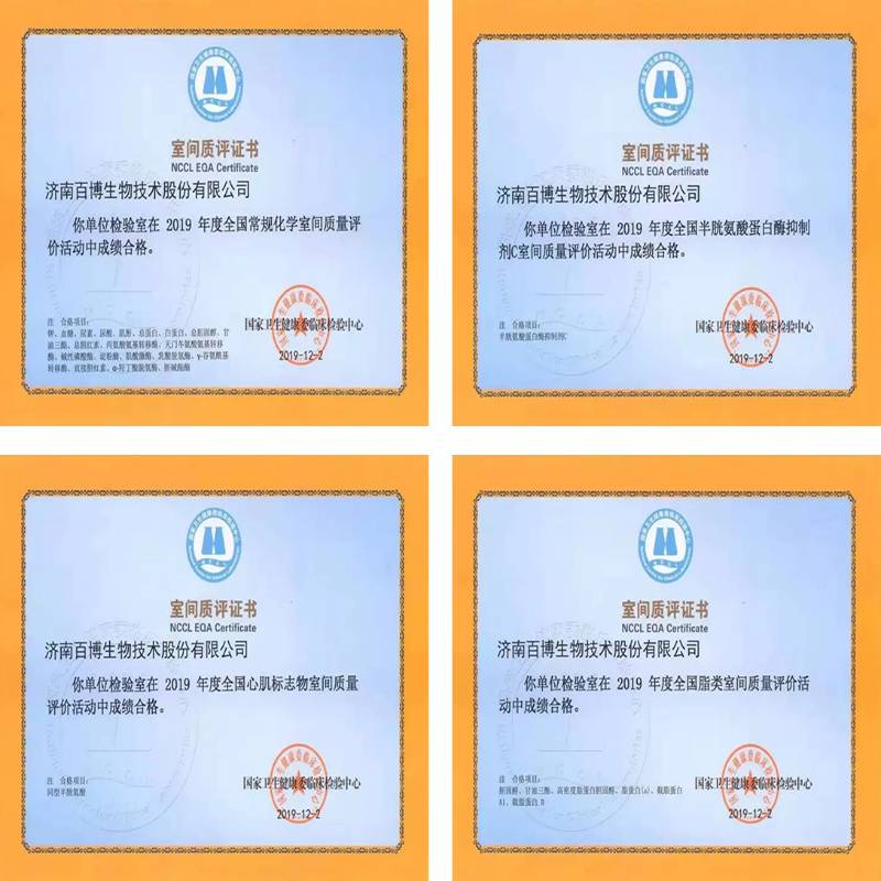 Baibo Biotech a obținut mai multe certificate de evaluare a calității de la Centrul Național de Inspecție în 2019